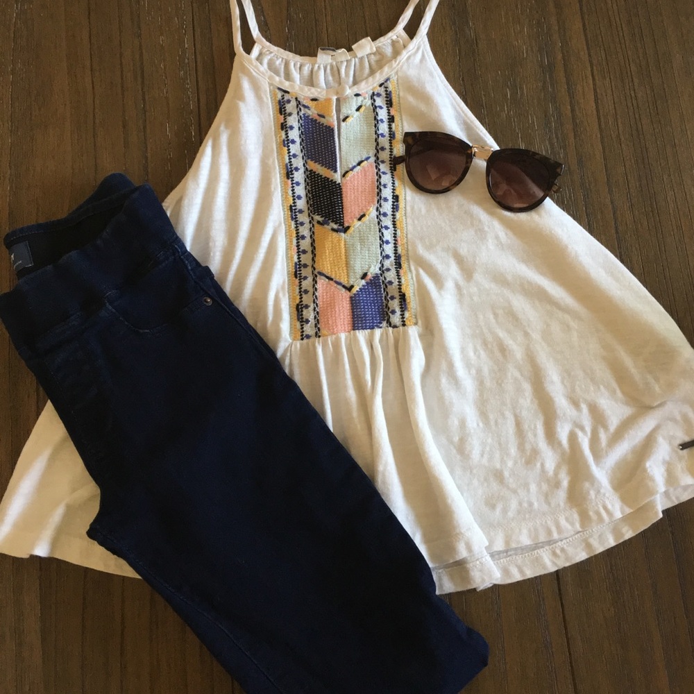 Roxy Embroidered Tank Top
